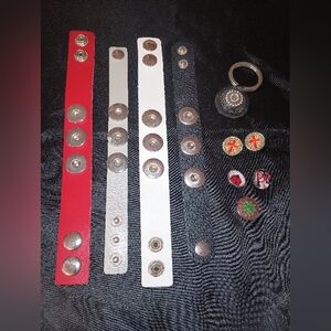 Lot Of Snap Button Jewelry.